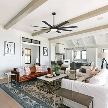 Modern 60 Inch Ceiling Fan with Remote and Lights