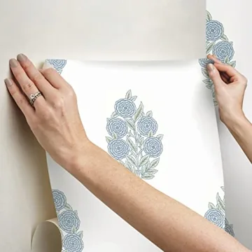 Stylish Peel and Stick Blue Floral Wallpaper for Home