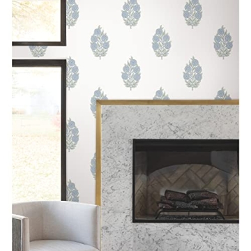Stylish Peel and Stick Blue Floral Wallpaper for Home