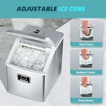 EUHOMY Ice Maker: 40Lbs Per Day, Auto Self-Cleaning