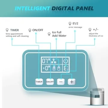 EUHOMY Ice Maker: 40Lbs Per Day, Auto Self-Cleaning