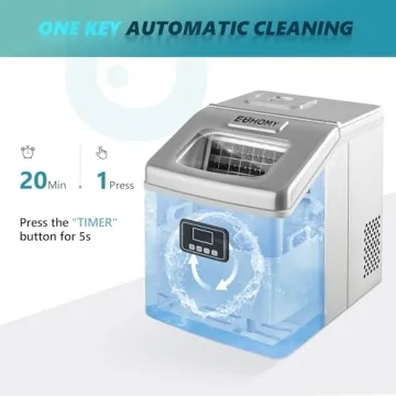EUHOMY Ice Maker: 40Lbs Per Day, Auto Self-Cleaning