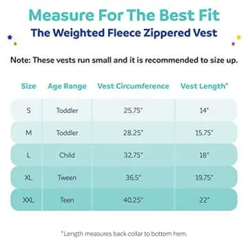 Fun and Function – Weighted Fleece Vest for Kids – Sensory Vest Provides Soothing Weight for Kids with Sensory Issues – Fleece – Navy Blue – Large