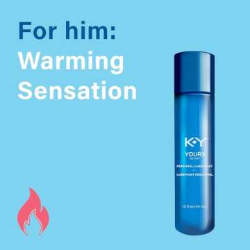 K-Y Yours + Mine Couples Lubricant, Adult Toy Friendly Personal Lubricant & Intimate Gel for Couples, Men, Women, Sex Lube, Clear, 2 x 1.5 Fl Oz, 2 count (Pack of 1)