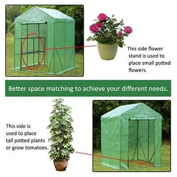 EROMMY Mini Walk-in Greenhouse for Indoor and Outdoor Gardening