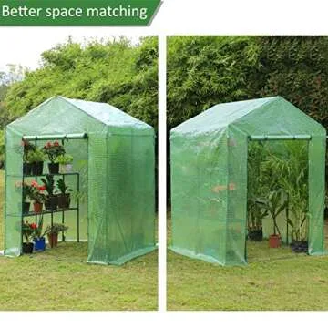 EROMMY Mini Walk-in Greenhouse for Indoor and Outdoor Gardening