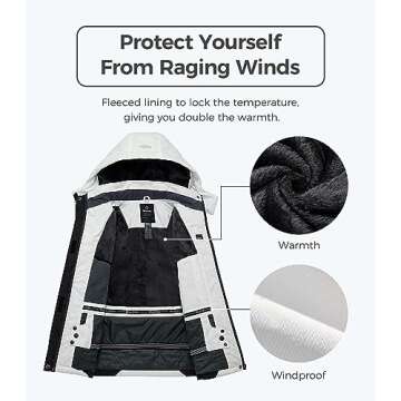 Wantdo Women's Waterproof Ski Jacket - Stylish & Warm