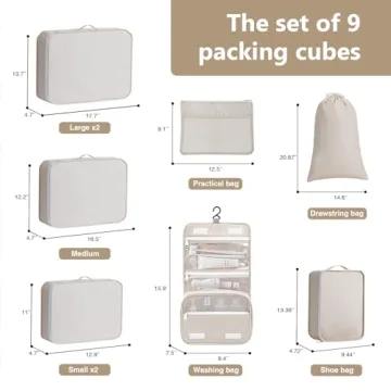 Easortm Packing Cubes Set - Organized Travel Solution