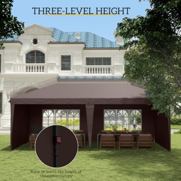 Outsunny Durable 10' x 20' Pop Up Canopy Tent for Events