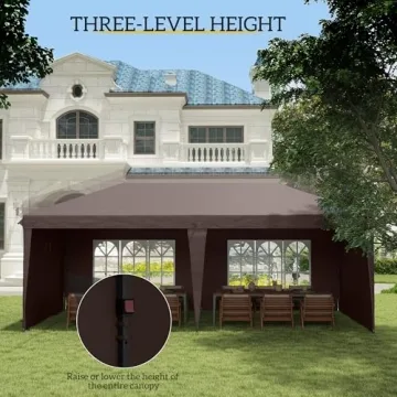 Outsunny Durable 10' x 20' Pop Up Canopy Tent for Events