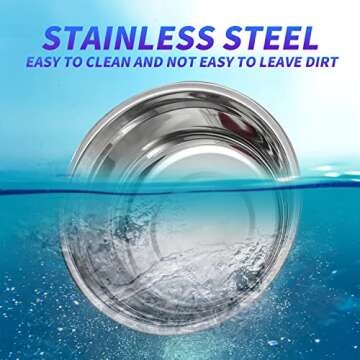 PAWISE Elevated Dog Bowls, Raised Cat Feeder Elevated Food and Water Bowls Stand with 2 Stainless Steel Bowls and Anti Slip Feet, Wooden Frame Pet Feeder 750 Ml