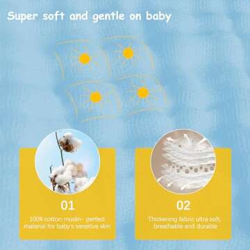 Lovely Care Muslin Burp Cloths