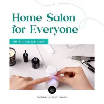 Beetles Gel Nail Kit Easy Nail Extension Set 5 In 1 Nail Glue Gel Base Coat with Pre shaped Medium Stiletto Gel Nail Tips Led Nail UV Lamp Acrylic Nail Clipper for Nail Art Diy