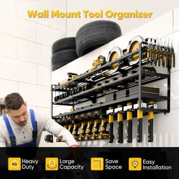 POKIPO 4 Tier Heavy Duty Tool Organizer for Workshop