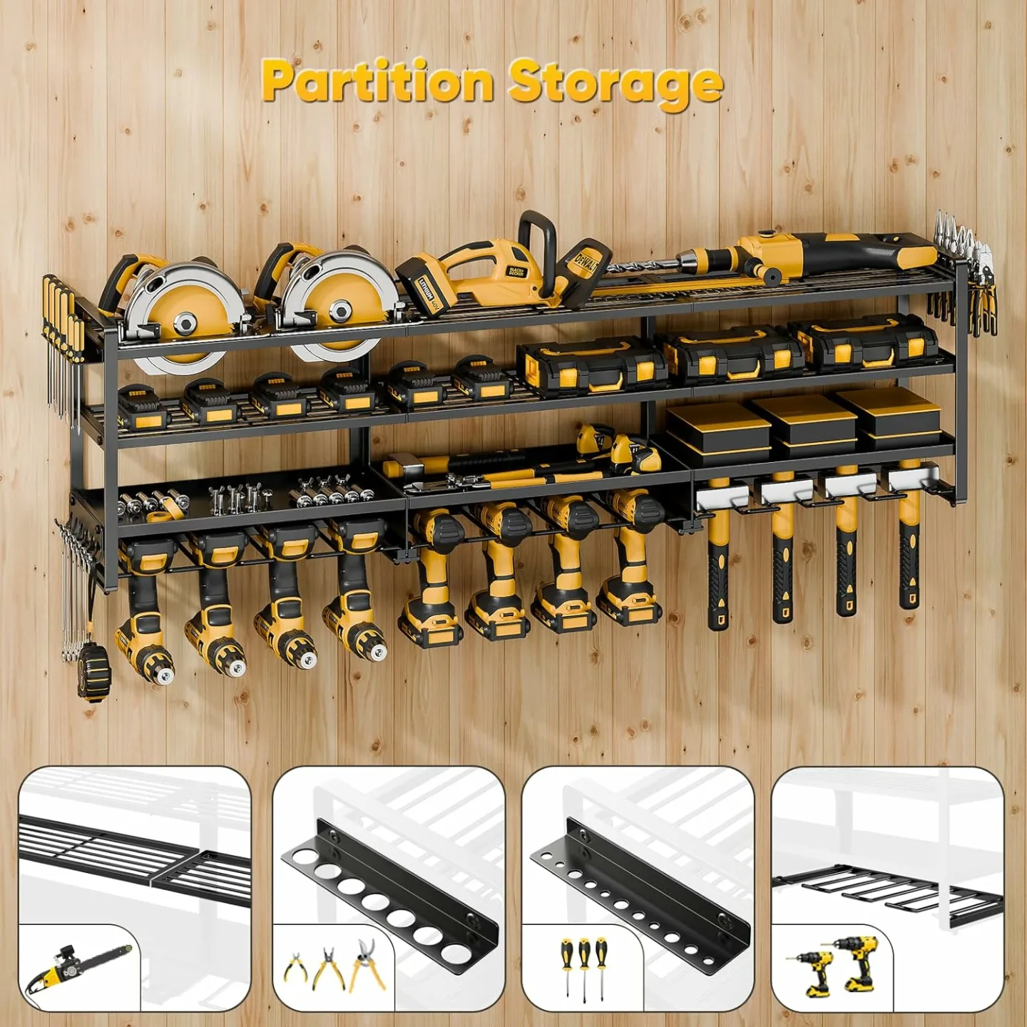 POKIPO 4 Tier Heavy Duty Tool Organizer for Workshop