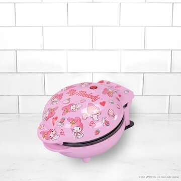 Uncanny Brands Hello Kitty My Melody Mini Waffle Maker - Cook With Your Favorite Bunny Character