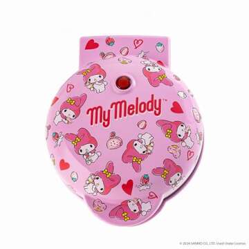 Uncanny Brands Hello Kitty My Melody Mini Waffle Maker - Cook With Your Favorite Bunny Character