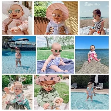 COCOSAND Baby Sunglasses with Flexible Strap UV Protection