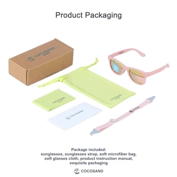 COCOSAND Baby Sunglasses with Flexible Strap UV Protection