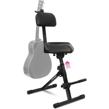 Adjustable Guitar Stool with Backrest - Ideal for Musicians