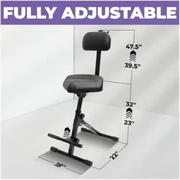 Adjustable Guitar Stool with Backrest for Musician