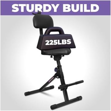 Adjustable Guitar Stool with Backrest for Musician