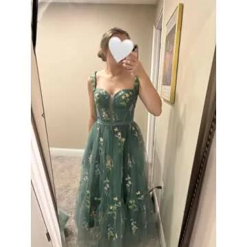 Basgute Fairy Elegant A-Line Embroidered Prom Dress for Women