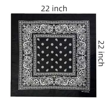 Vamqor Cotton Bandanas - Versatile 10 Pack