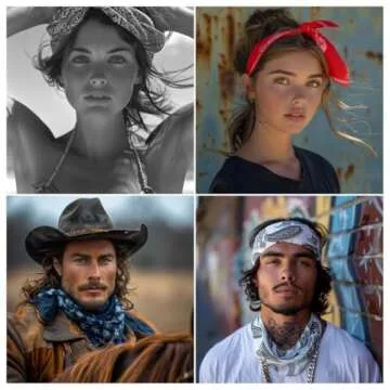 Vamqor Cotton Bandanas - Versatile 10 Pack