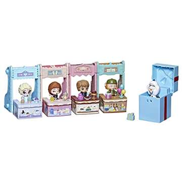 Disney Frozen 2 Twirlabouts Surprise Celebration Playset, 5 Dolls, 4 Convertible Sleds, 12 Accessories, Toy for Kids 3 and Up