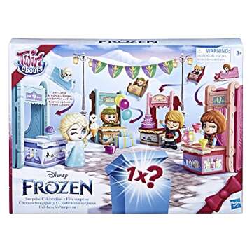 Disney Frozen 2 Twirlabouts Surprise Celebration Playset, 5 Dolls, 4 Convertible Sleds, 12 Accessories, Toy for Kids 3 and Up