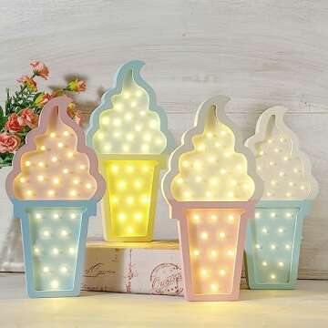 Ice cream Valentine Romance Atmosphere Light , Party Wedding Birthday Party Decoration Kids' Room Ba...