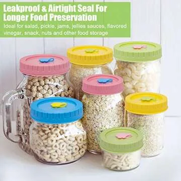 Durable Mason Jar Lids With Straw Hole and Clean Brushes