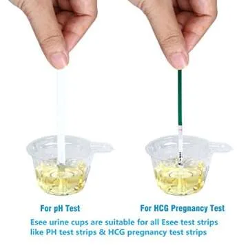 ESEE 100 Pack Urine Cups, Plastic Disposable Urine Specimen Cups For Ovulation Test/Pregnancy Test/pH Test 40ML