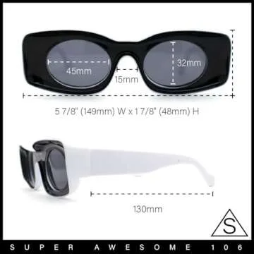 SA106 Womens Unique Thick Mod Sunglasses with UV Protection