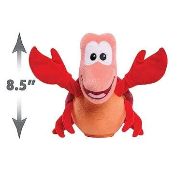 Just Play Disney Princess Singing and Snapping Sebastian 10-inch Plush Stuffed Animal, Red Crab, Kids Toys for Ages 3 Up