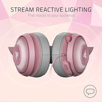 Razer Kraken Pink Kitty Edition, Wired (Renewed)