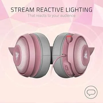 Razer Kraken Pink Kitty Edition, Wired (Renewed)