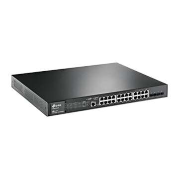 TP-Link 24 Port Gigabit PoE Switch; 24 PoE+ Ports @384W, w/4 SFP slots; L2 Managed; Limited Lifetime...