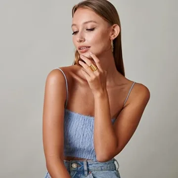 Stylish Adjustable Gold Ring for Women and Girls