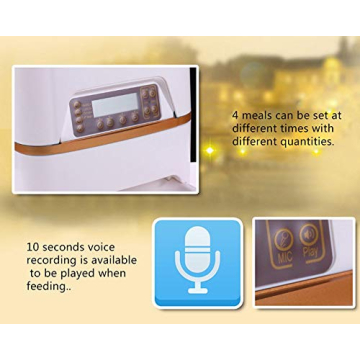 BELOPEZZ 6L Smart Pet Automatic Feeders for Dog and Cat Food Dispenser with Timer Programmable Up to 4 Meals a Day