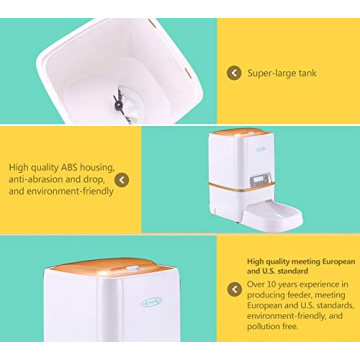 BELOPEZZ 6L Smart Pet Automatic Feeders for Dog and Cat Food Dispenser with Timer Programmable Up to 4 Meals a Day