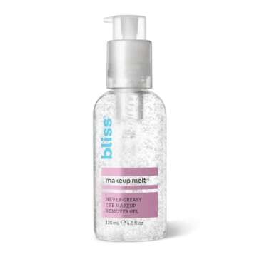 Bliss - Makeup Melt Never-Greasy Eye Makeup Remover Gel | Cooling & Soothing Gel for Eye Makeup Removal | Hydrating Eyelid Cleanser & Mascara Remover | Vegan | Cruelty Free | Paraben Free | 4.0 fl.oz.
