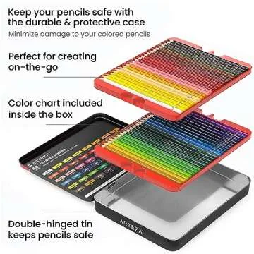 ARTEZA 48 Wax-Based Colored Pencils for Artists