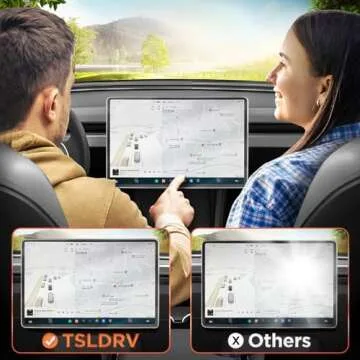 TSLDRV Premium Screen Protector for Tesla Model 3 Highland & Model Y Juniper - 9H+ Glass, No Glare, ...