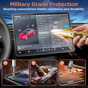 TSLDRV 2025 Screen Protector for Tesla Model 3 & Y