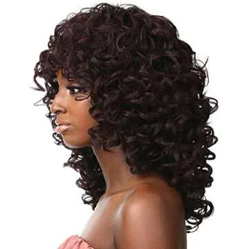 Sensationnel Instant fashion wig - IFW gigi synthetic quick on the go styling comfort pre made styled (1B OFFBLACK)