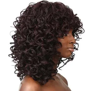 Sensationnel Instant fashion wig - IFW gigi synthetic quick on the go styling comfort pre made styled (1B OFFBLACK)