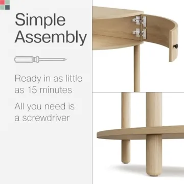 Fluted Half Moon Entryway Table for Modern Decor