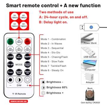 SINAMER Warm White Curtain Light for Bedroom, 300 LED 9.8ft x 9.8ft Window Fairy Curtain String Light with 16 Hooks, 8 Models Remote Control for Wedding Party Home Garden Indoor Decorations